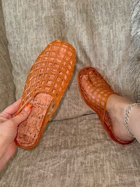 Classic Women’s Orange Jelly Slide Mules
